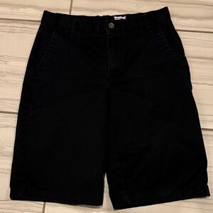 Black Flat Front Men's Shorts